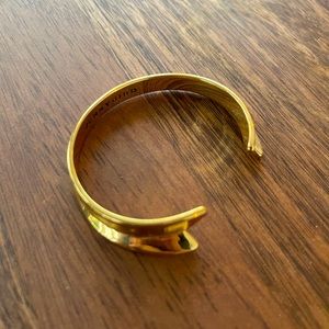 Jenny Bird gold tone cuff bracelet; perfect condition.